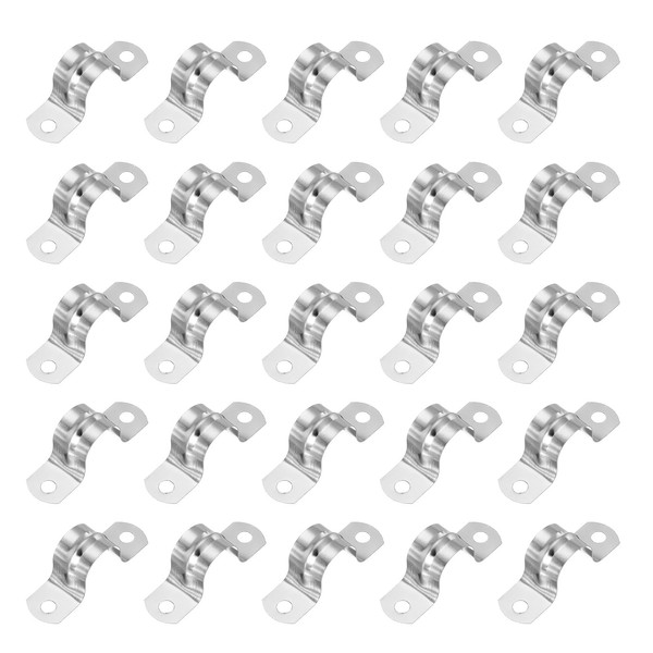 PATIKIL 22mm Rigid Pipe Strap, 25 Pcs 304 Stainless Steel