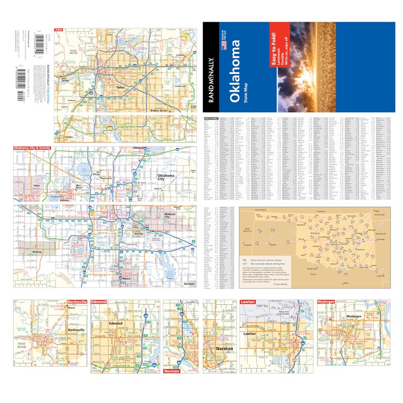 Rand McNally Easy to Fold: Oklahoma State Laminated Map