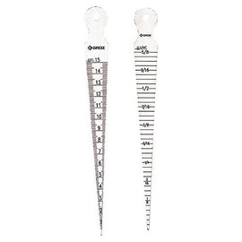 Groz Taper Gauge | Imperial & Metric Graduations | Stainless Steel (01200)