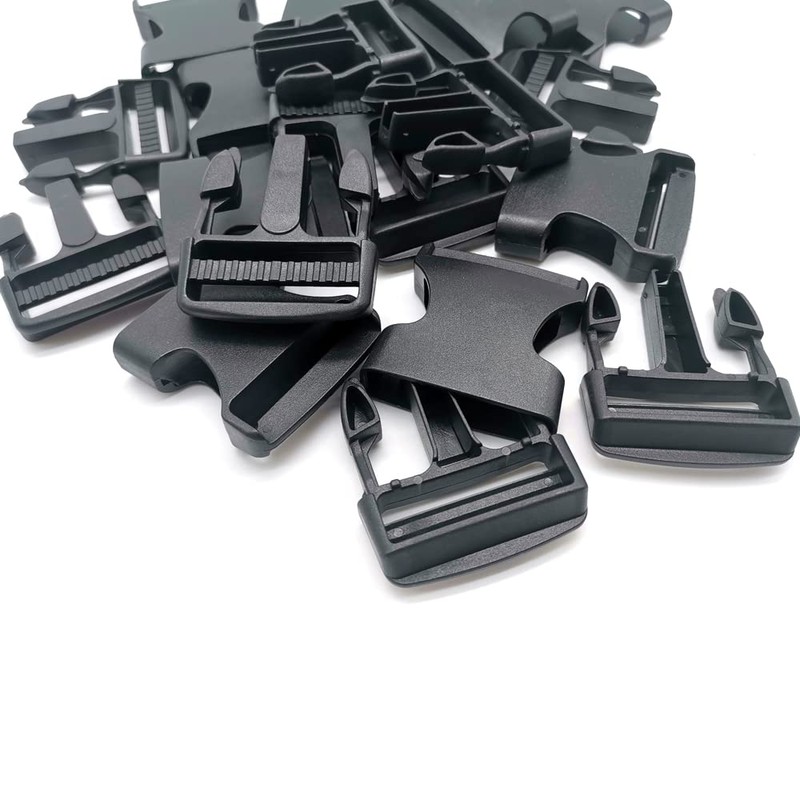 Ruidee 10Pcs Adjustable Plastic Side Release Buckles for DIY Craft