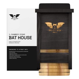 The Complete Bat House for Outdoors - Clean Your Backyard from Mosquitoes - Bat Box Without Paint Inside - One Chamber Bat Hose - Easy to Hang - Wildyard