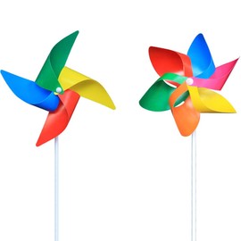 WOAIX Windmill, 4 Colors, 6 Colors, 8 Set, Cool Garden Decoration, DIY Kit, Craft, Windmill, Gift, Colorful
