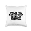 Future Fire Extinguisher Sprinkler Inspector Throw Pillow