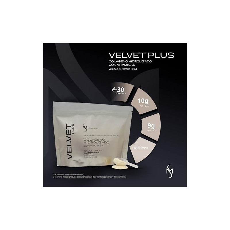 Miguel Soto Colágeno Hidrolizado Velvet Plus Vitaminas Porciones 324 Suplemento