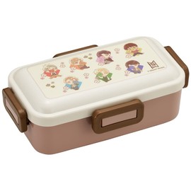 Skater PFLB6AG-A TinyTAN Lunch Box, 18.9 fl oz (530 ml), Antibacterial, Fluffy, Domed Lid, For Women, Made in Japan