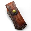 Leather Knife Sheath,Carry Snap Case for Pocket Folding Knife Pouch
