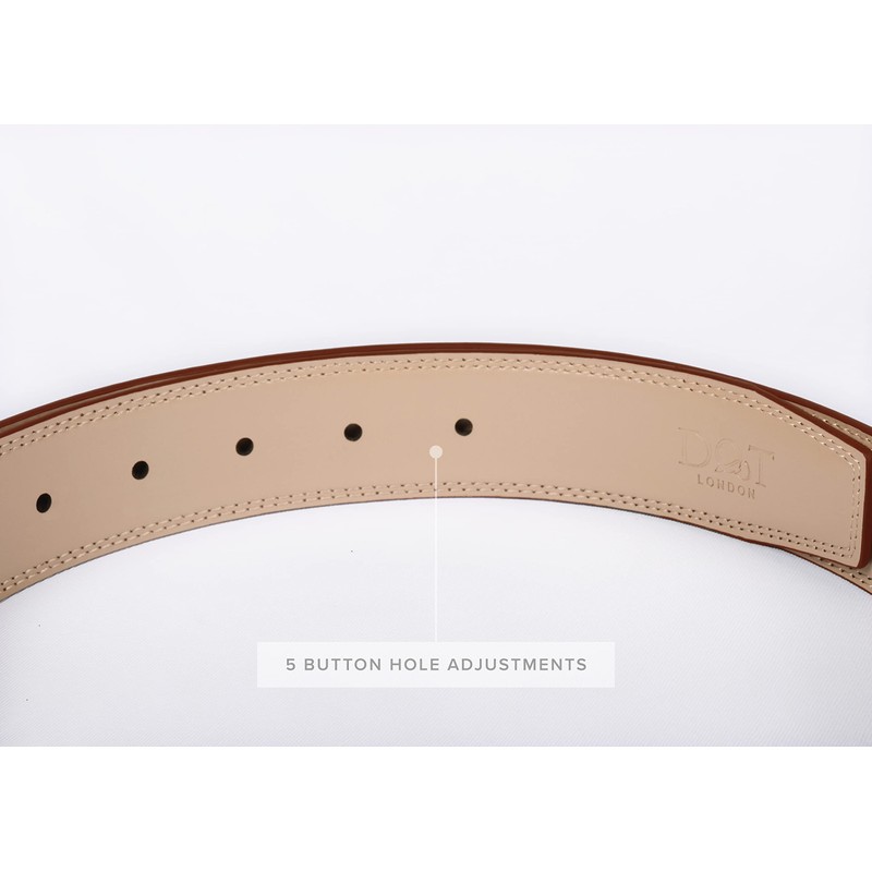 DQT Men Cordovan Leather Belt Gift Box Set