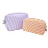 Lyssiatina Cosmetic Bag with Streaks, violet&orange, 8.21"x5.3"x3.6"