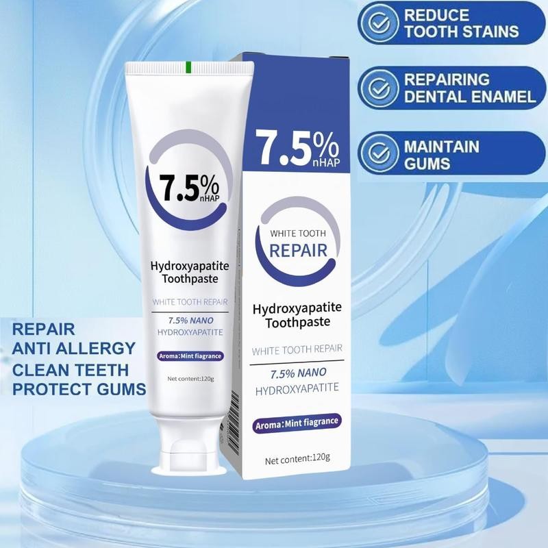 Hydroxyapatite Toothpaste for Enamel Protection Fluoride-Free Gentle Mint Fresh Breath