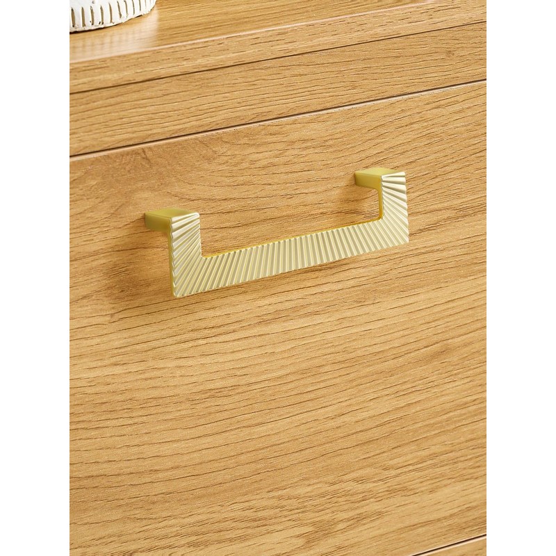JIASENBAO 5 Pack Gold Cabinet Pulls 5" Hole Center Brushed