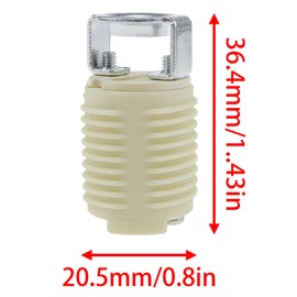 zutisay G9 Ceramic Lamp Holder G9 Socket G9 Bulb Socket for Halogen Lamp Ceiling Lamp Spotlights, etc. (Metal Outer Ring M10) 4pcs