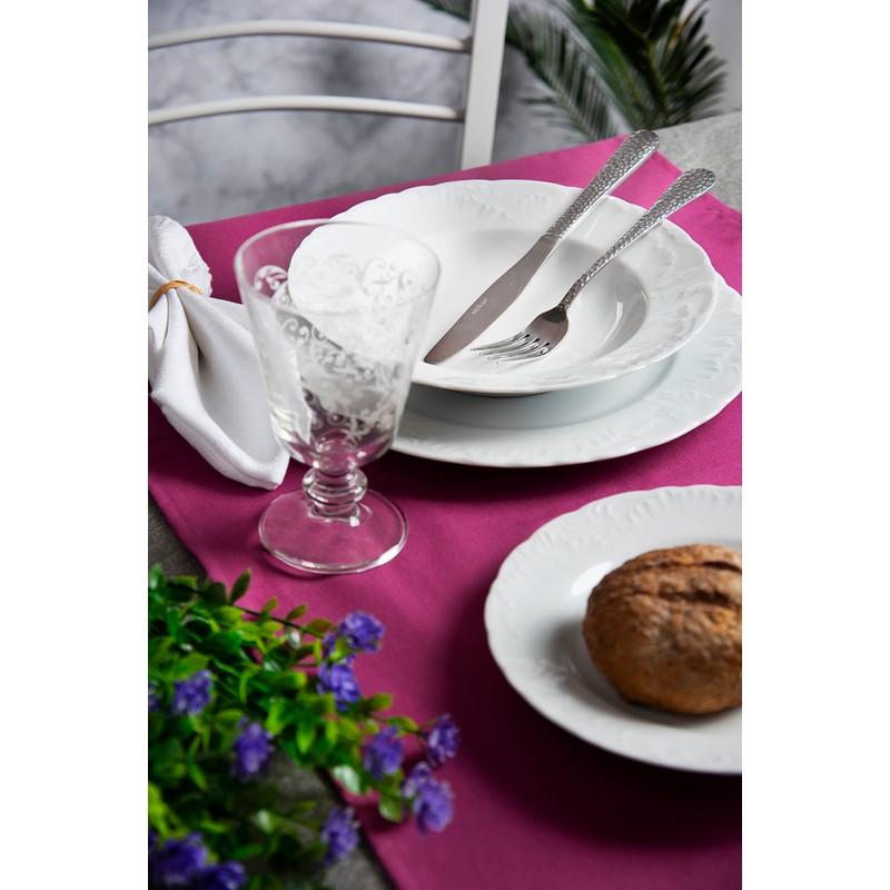 Excèlsa "Elisa Rococo' White Dessert Plate 19