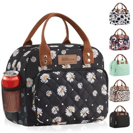 HOMESPON Insulated Lunch Bag for Women Men Ladies Work Adult Cool Tote Box Container with Side Pockets