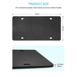 License Plate Anti Rattle Pads 2 Pack - EVA Foam Shockproof Padding for Noise Reduction & Protection, Universal Fit 12x6 US Cars/SUVs (Pads)