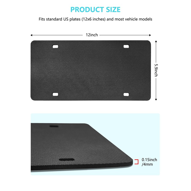 License Plate Anti Rattle Pads 2 Pack - EVA Foam