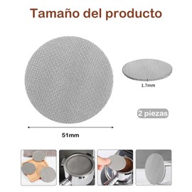 2 Piezas Portafiltro 51mm, Filtro Para Cafe, Muy Adecuado Para Hacer Café Expreso, Ampliamente Utilizado En Café Familiar, Café De Oficina, Café De Biblioteca O Café, Etc(51mm)