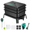 VIVOSUN 3-Layer Worm Compost Bin, 30L Worm Composter, Easy Setup