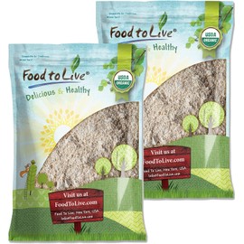 Food to Live Organic Whole Grain Buckwheat Flour, 16 Pounds – Non-GMO, Kosher, Unbleached, Unbromated, Unenriched, Stone Ground, Powder, Meal, Sirtfood, Bulk