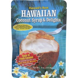 Kauai Tropical Syrup Hawaiian Coconut Syrup and Delights, 4 Ounce