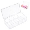 BQAN Clear Acrylic Nail Tool Box 4 Compartment Desktop Nail