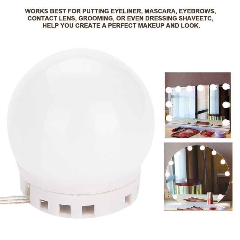 Vanity LED Makeup Mirror Lights Dimmable Bulb Concealable Wiring Light