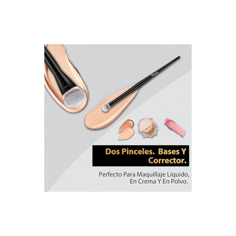 START MAKERS Brocha para Base y Brocha para Corrector de