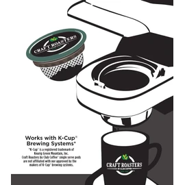 Club Coffee Craft Roasters 100% Colombian - Medium Light Roast Single Serve Coffee K-Cup Pods, Compostable Coffee Pods, Keurig Brewer Compatible, Rainforest Alliance Certified, 20 Count