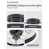 ZMISHIBO Low Profile Ceiling Fans with Lights and Remote, Modern
