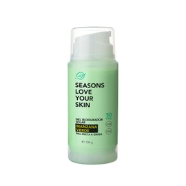 Seasons Love Your Skin Protector Solar Facial Gel Manzana Verde Fps 100 Textura Ligera Refrescante Todo Tipo Piel Protección Rápida Absorción