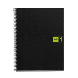 Miquelrius 2474 - Notebook A4, 80 Sheets, 70g, Black Color, Sheets with Green Band