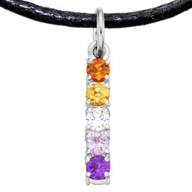 Lesbian Wedding Gift Flag Pendant Necklace, Handcrafted Lesbian Charm with Rainbow Gemstones in 925 Silver, Also for Bracelets, Necklaces, Chains - Gay