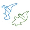 100 Pcs Shaped Paper Clips Hippo Dinosaur Shape Metal Cute