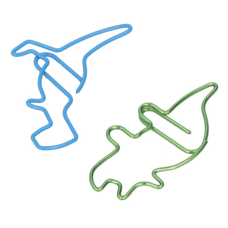 100 Pcs Shaped Paper Clips Hippo Dinosaur Shape Metal Cute