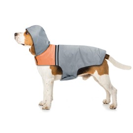 Dog Raincoat with Reflective Strip, Ultra Light Breathable Waterproof Dog Rain Jacket, Adjustable Waterproof Dog Raincoat with Hood, Suitable for Small, Medium, and Large Dogs (M)