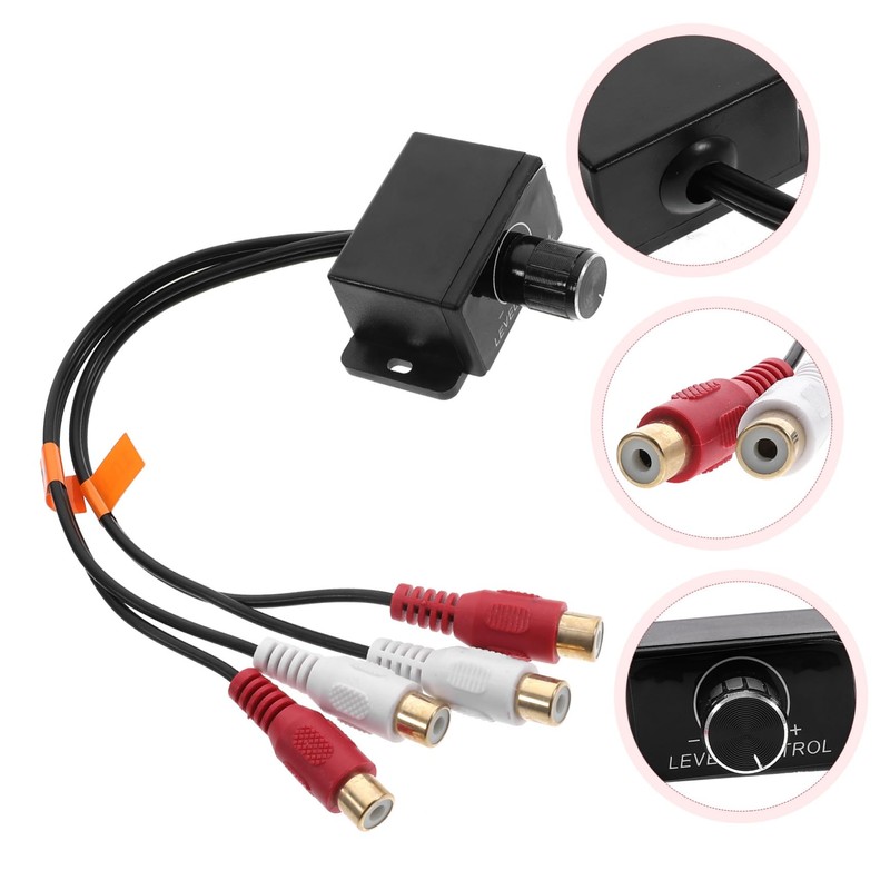 Mikinona RCA Audio Level Controller for Car Volume Amplifier Dual