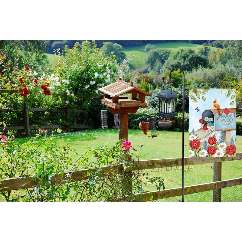 Garden Flag Stand and Shepherd Hook,48 Inch Garden Flag Pole