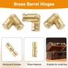 sourcing map 20Pcs Invisible Barrel Hinges, 5x15mm Brass Concealed Hinge,