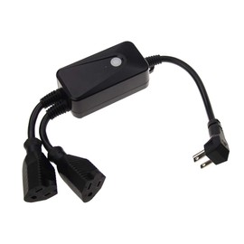 Ironsmith Lighting Products Waterproof Smart Dimmer - 400W Max, 120V Input Lamp Fixture, Incandescent, Halogen and LED Light Bulbs and Smart Home App, Google, Alexa Support - 2 Plug in Receptacles