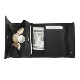 boshiho Men's Bi-Fold Wallet, Tochigi Leather, Coin Purse, Card Holder, Bifold Compact Wallet, Box-shaped Coin Purse, Bill Holder, Large Capacity, Small Wallet, Left Handed, Right-Handed, Father's
