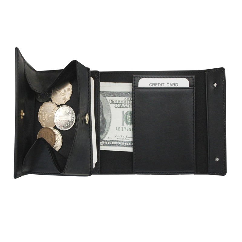 boshiho Men's Bi-Fold Wallet, Tochigi Leather, Coin Purse, Card Holder,