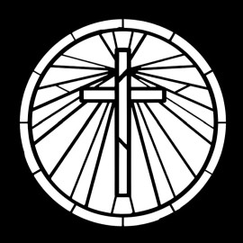 StarCraft Stained Glass Cross Sticker Decal Car Truck Window - White