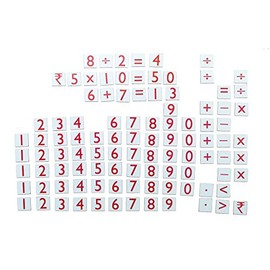 MFM TOYS Numerals and Operations Signs Magnetic Maths Manipulatives for classroom/home 100 Magnetic Tiles (Does not include Magnetic Board)