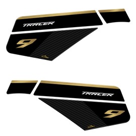 Resin Bike Motorcycle Sticker Compatible With Yamaha Tracer 9 2023 2022. Protection Side Lights Tank Motorcycle. Sticker 3D Resin Coated Gold for Midnight Black 2023