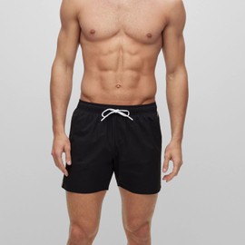 BOSS Mens Iconic Swim shorts with signature stripe and logo