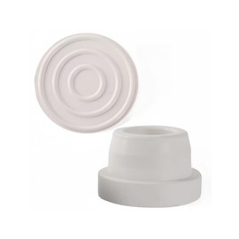 Luvilly Pool Ladder Bumpers for Inground Pool - White Rubber Ladder Foot Covers (2Pack) - Fits 1.9' Swimming Pool Ladder Tubing - Protects Pool Liner & Surface, Enhances Safety