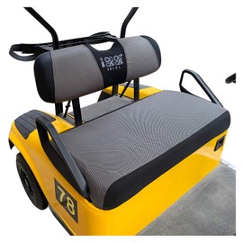 10L0L Golf Cart Seat Covers for EZGO TXT RXV & Club Car DS, Breathable Air Mesh Cloth Washable - Gray Black