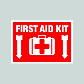 First Aid Kit - Color Sticker - Decal - Diecut - safety emergency kit medical - 4.00x2.80