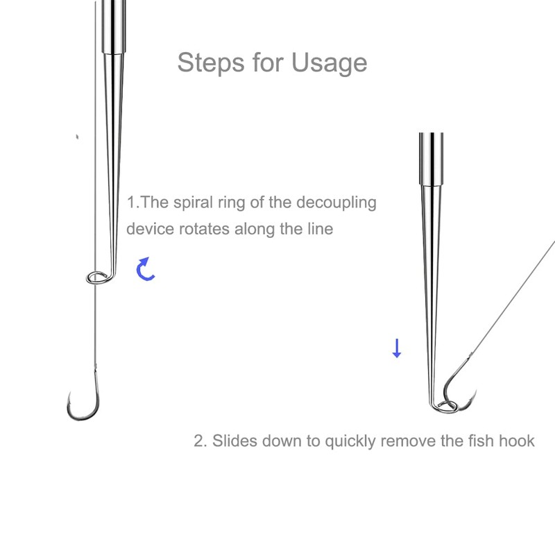 Fish Hook Remover, 2pcs Fishing Hook Quick Removal Device, Security