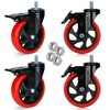 YOOGAA Caster Wheels 5 inch Total Locking Stem Casters 1/2"-13
