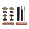 HARFINGTON 50 Set Leather Snap Fasteners Kit 17mm Metal Snap